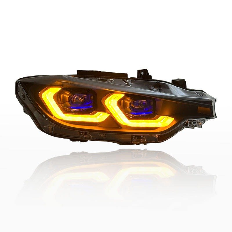 BMW F30 3 Series Laser Style LED Headlights CSL Yellow/White (2012 - 2019)